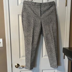 Ann Taylor Black and White Patterned Cropped Pants